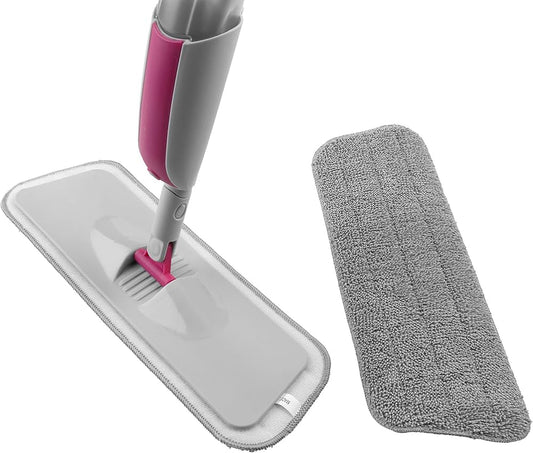 Spray mop with stainless steel handle