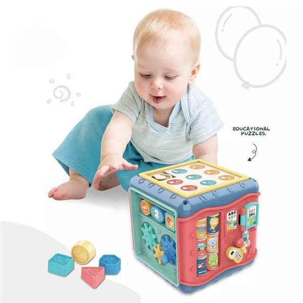 Wisdom Hexahedral Six Sided Drum - Blue