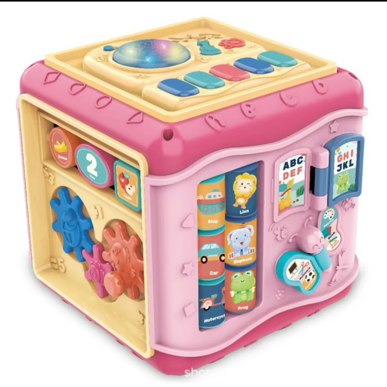 Wisdom Hexahedral Six Sided Drum - Pink