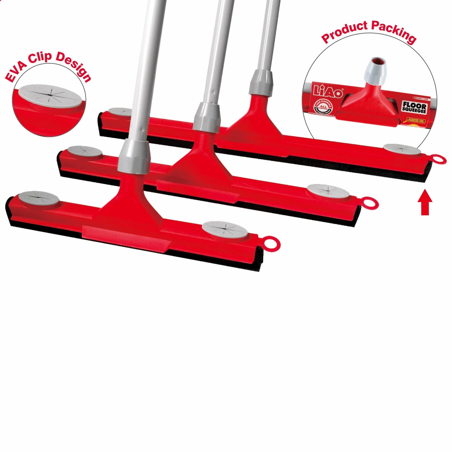 Floor squeegee head with handle