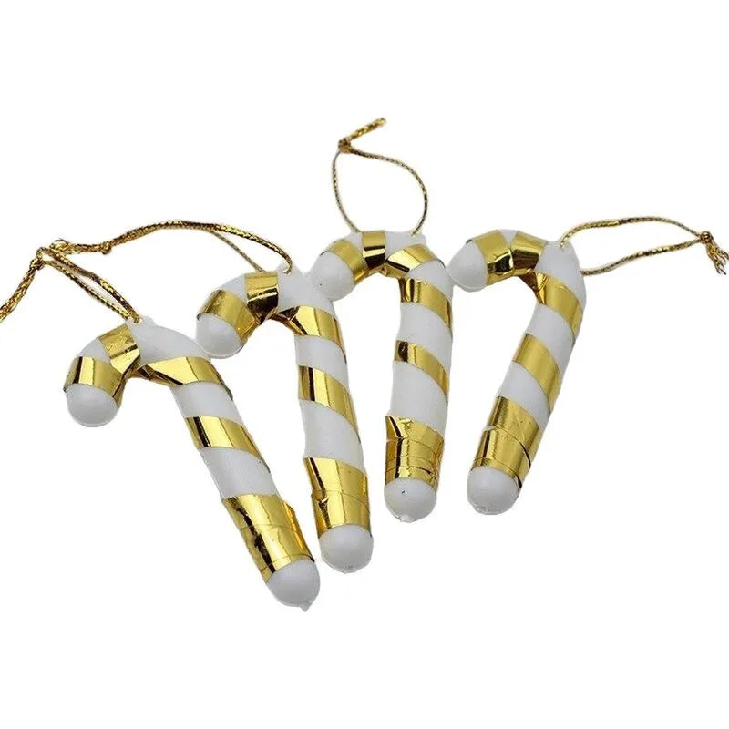 4 PCs  Candy Cane Ornaments Set - Christmas Tree Decoration