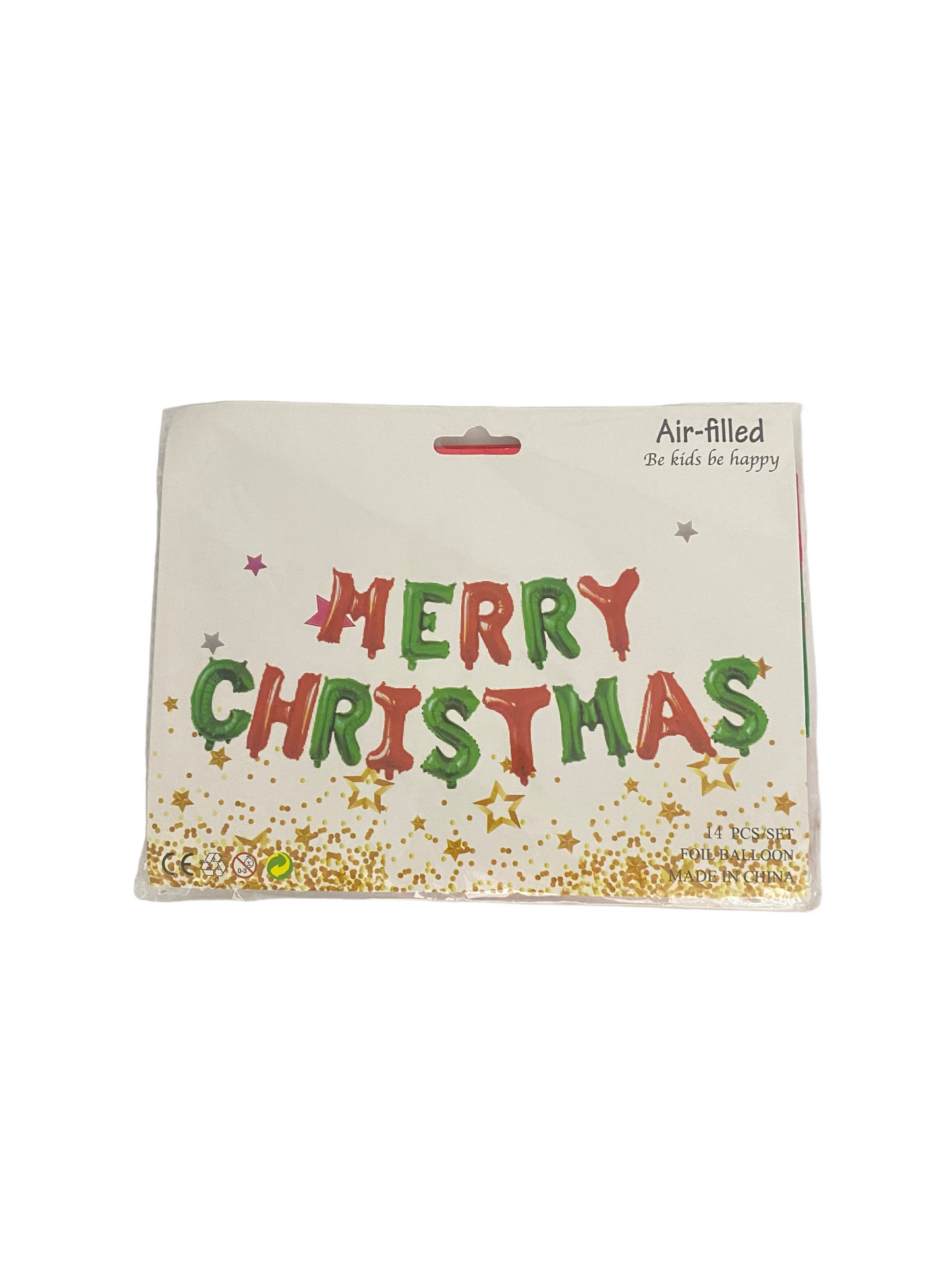 14 PCs Foil Balloon Set “Merry Charistmas”