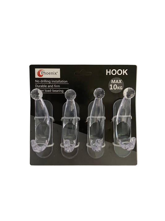 Phoenix, 4 PCs Adhesive Hooks Set