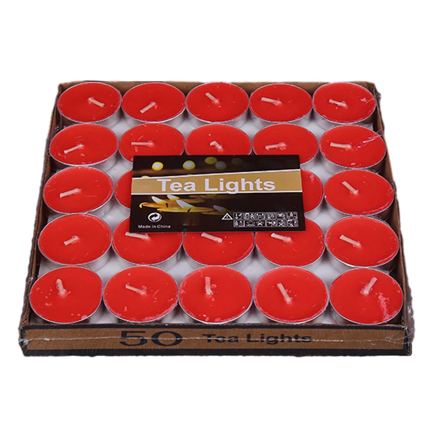 50 PCs Tea Light Candles Set