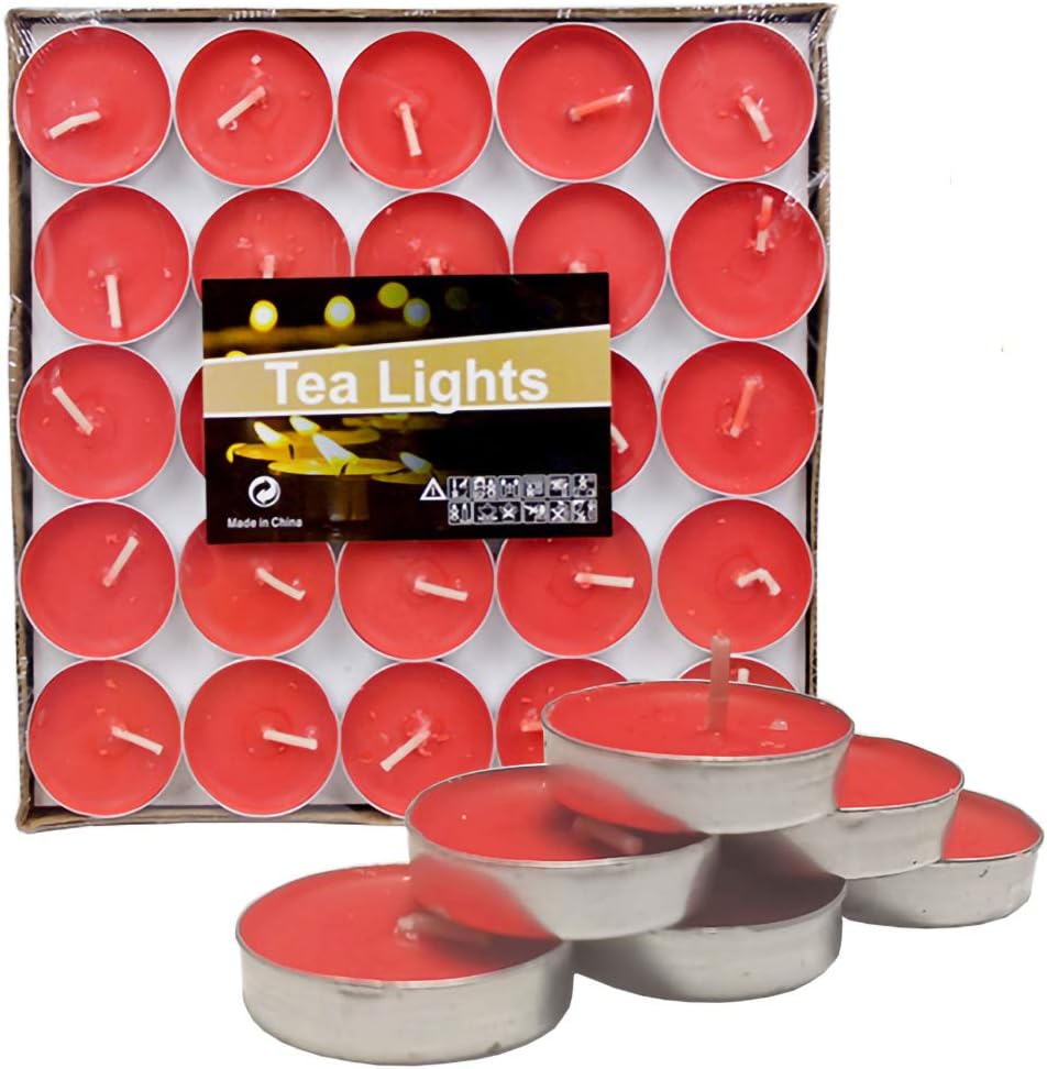 50 PCs Tea Light Candles Set