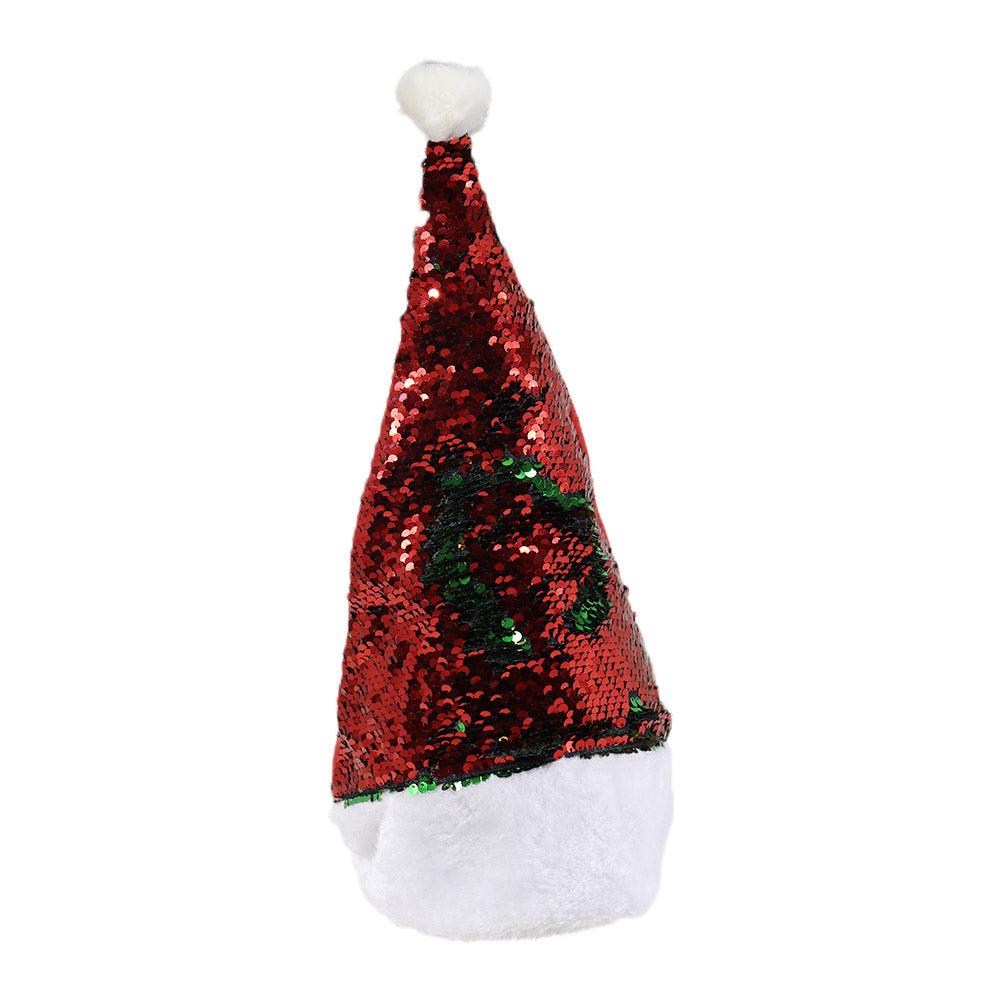 Christmas Shiny Red & Green Santa Hat