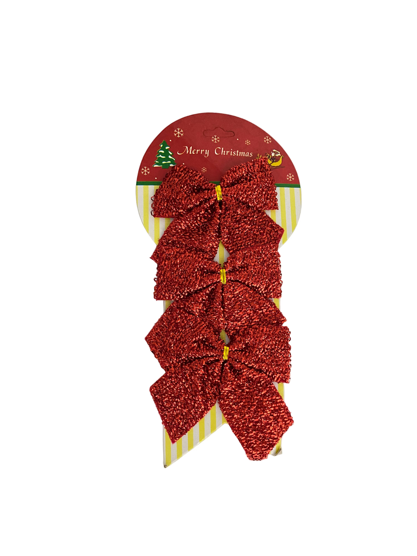 3 PCs Bows Ornaments Set For Christmas  Tree Decoration