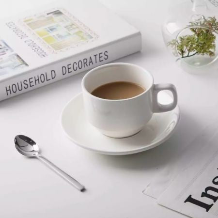 Set of Porcelain Tea Cups And Saucers (6 Cups and 6 Saucers)