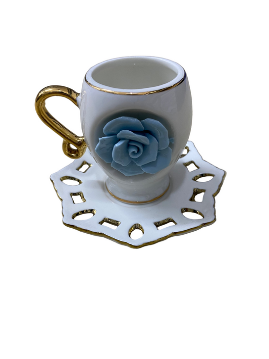 12 Pcs Ceramic Coffee Cups With Saucers Set