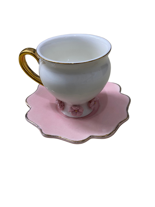 12 Pcs Ceramic Coffee Cups With Saucers Set