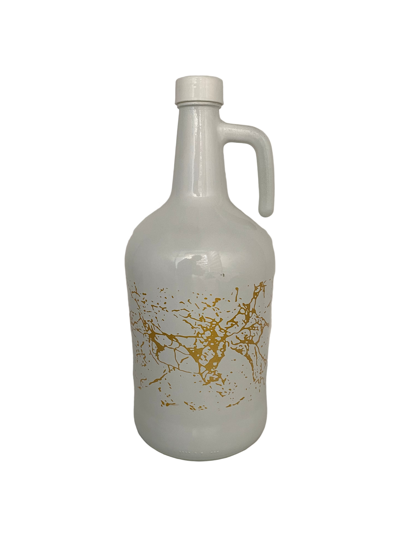 White & Gold  Oil Jar