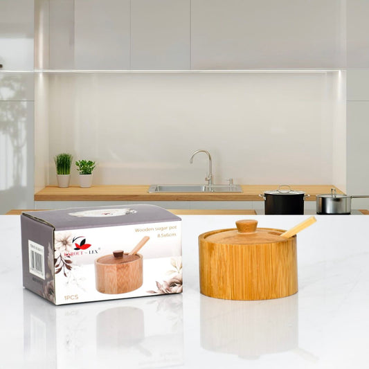 Wooden Sugar Pot
