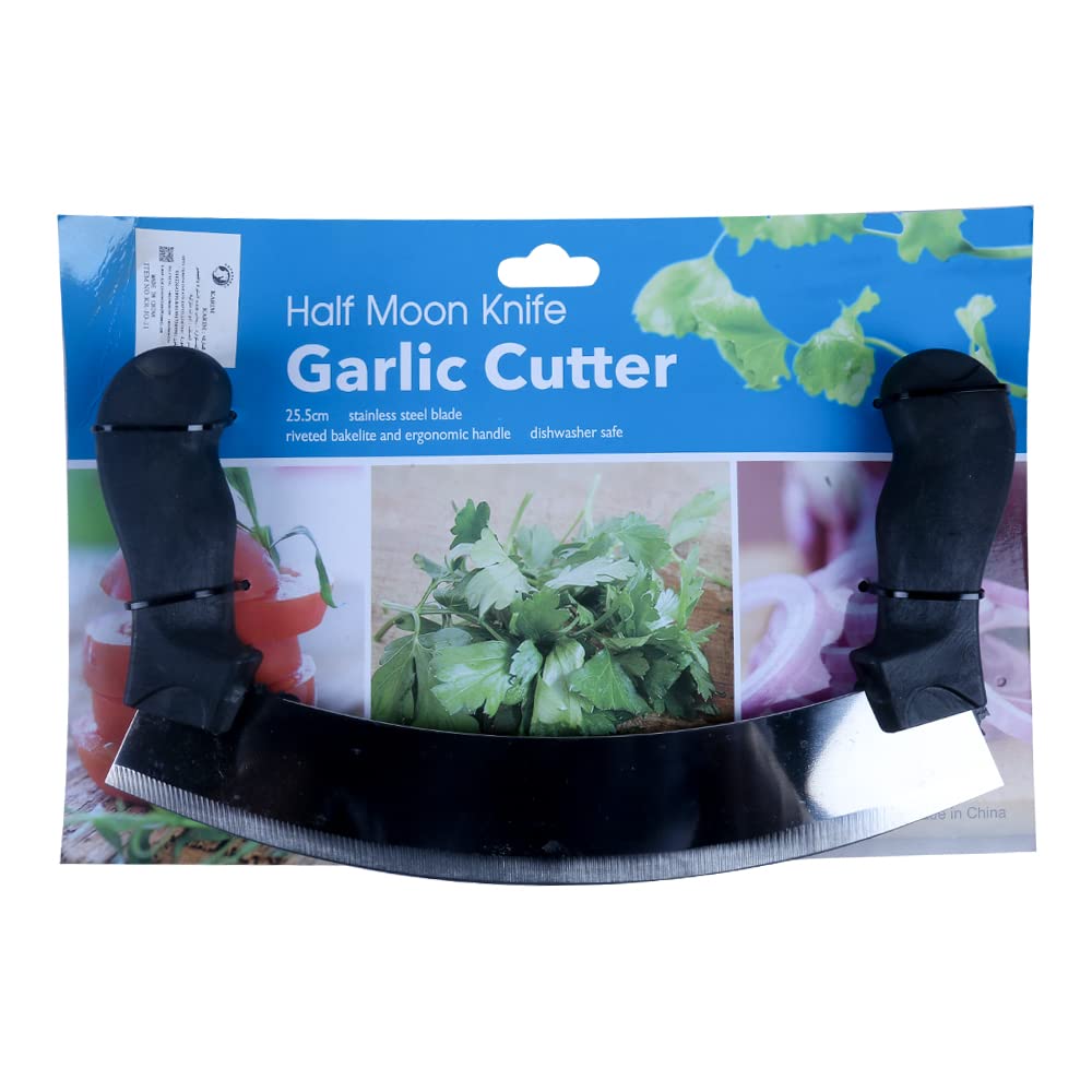 Curved Chopping, Cutting Half Moon Knife 10 Inch Blade