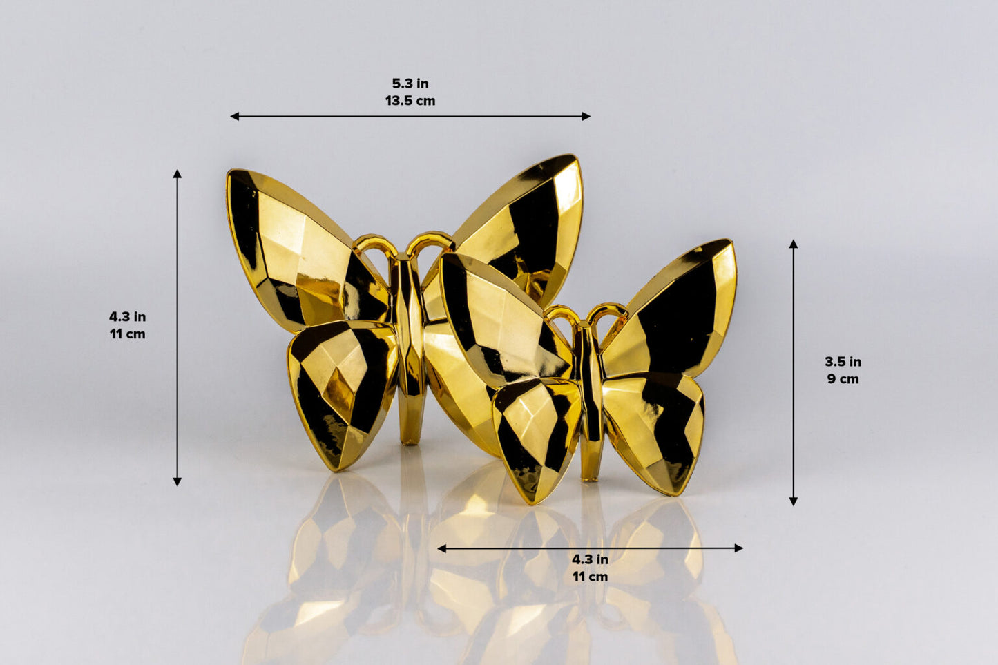 2 Pcs Butterflies Figurines  Set