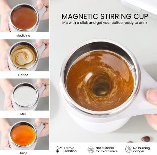 Magnetic stirrer mug