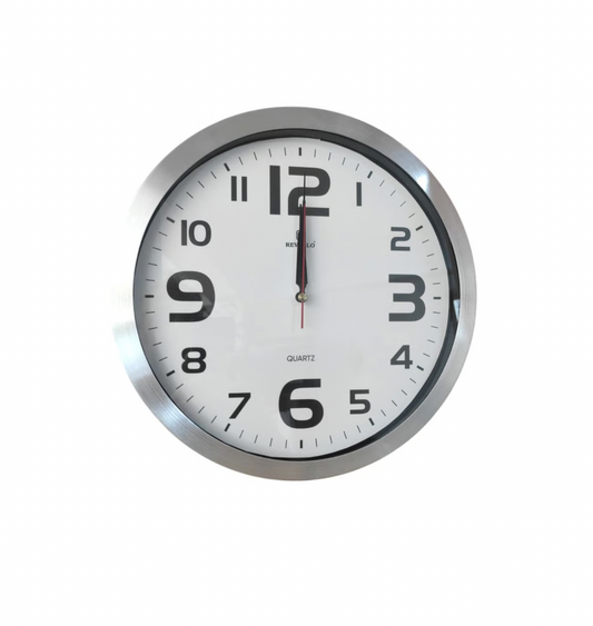 Medium Silver Wall Clock