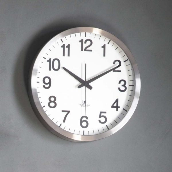 Small Silver Wall Clock