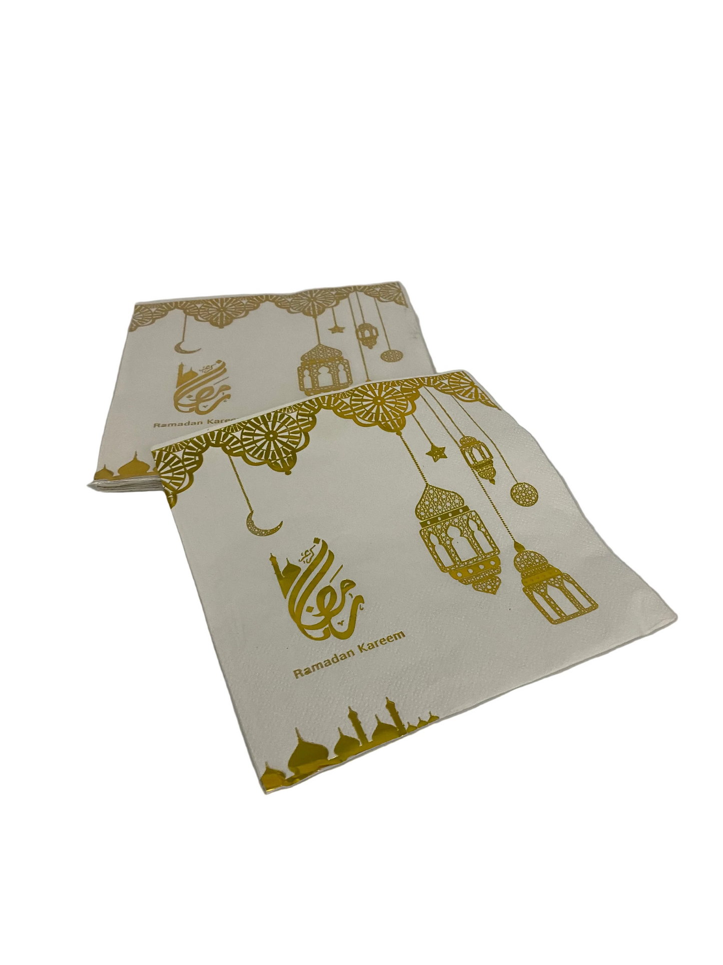 White & Gold “Ramadan” Napkins (20 Pcs)