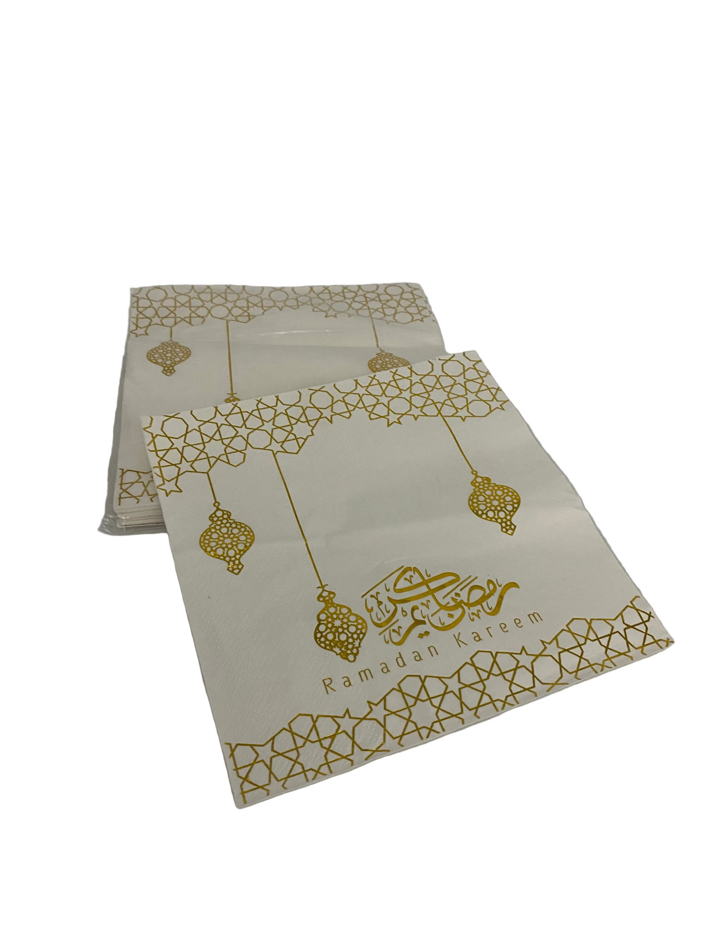 White & Gold “Ramadan” Napkins (20 Pcs)