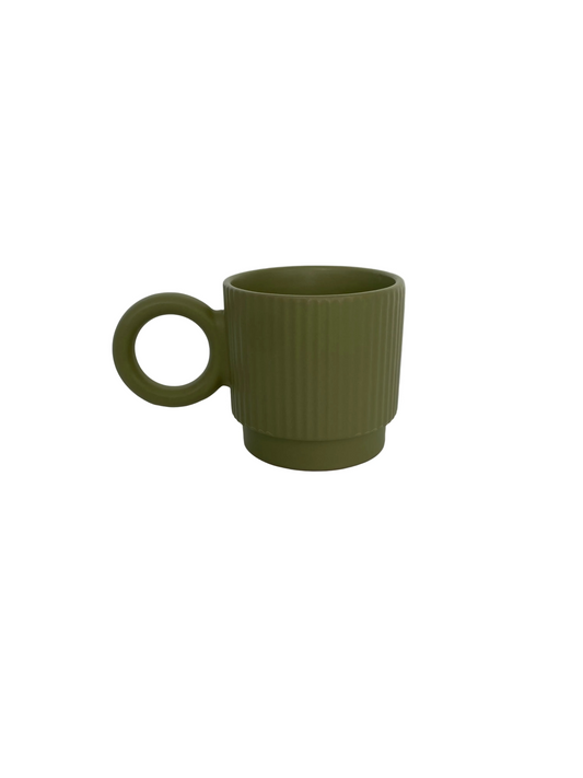 350 ML Stripped Porcelain Mug