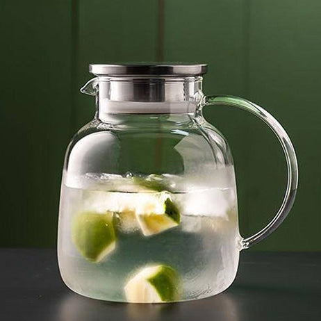 1320 ML Cold Glass Kettle With Stainless Steel Lid