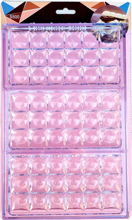 Polycarbonate Mould Slab Chocolate - Round Shape