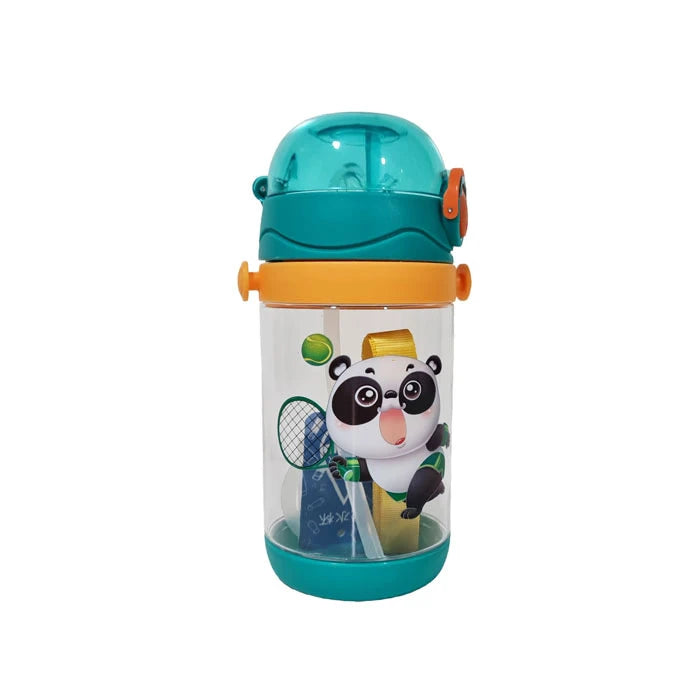 450 mL kids plastic water bottle with straw