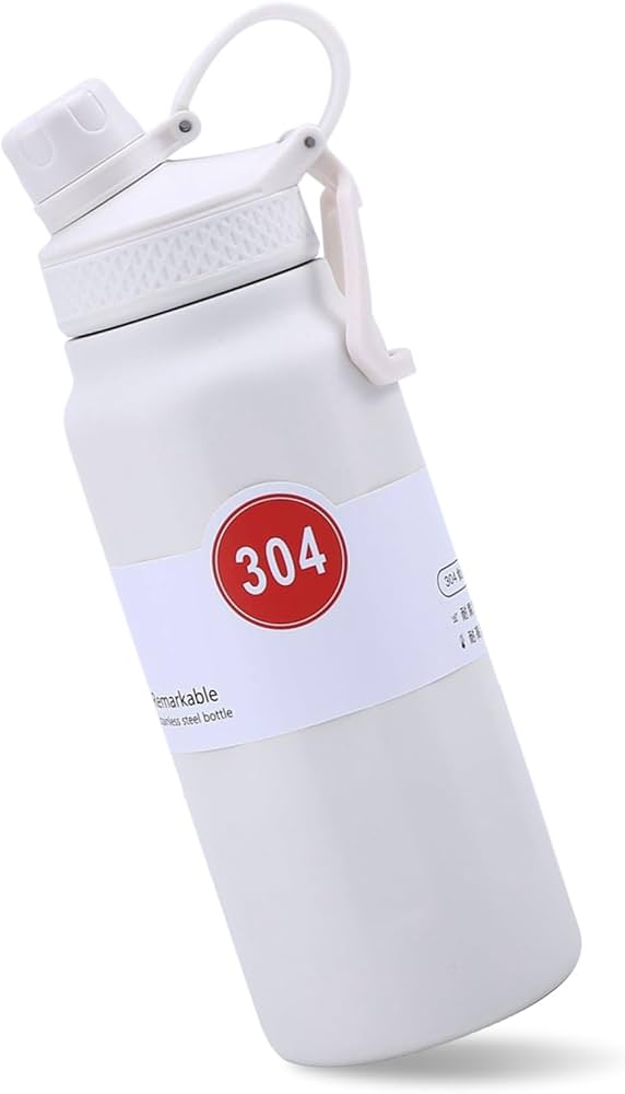 1000 mL stainless steel insulated water bottle with straw