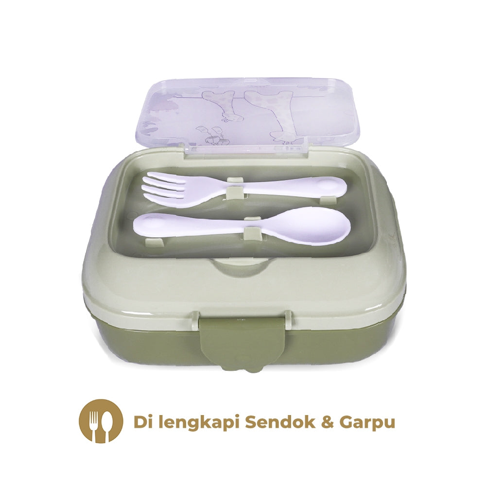 Set 2 pcs plastic lunch box with bottle for kids