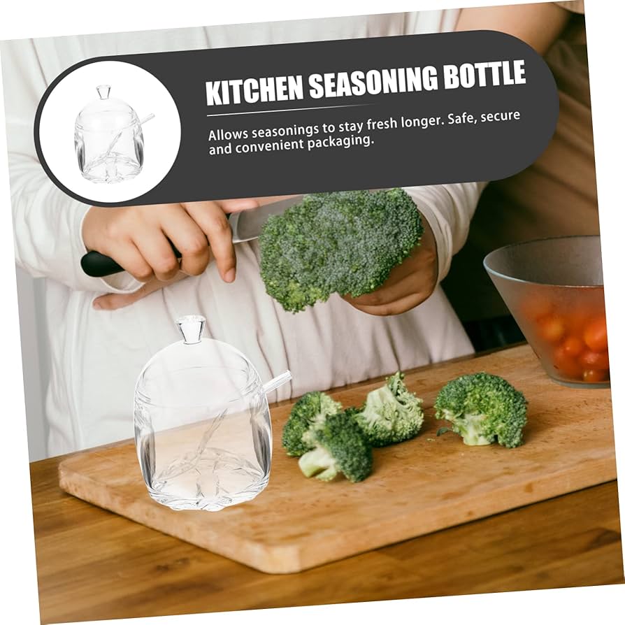 Acrylic Sugar Jar With Lid & Spoon