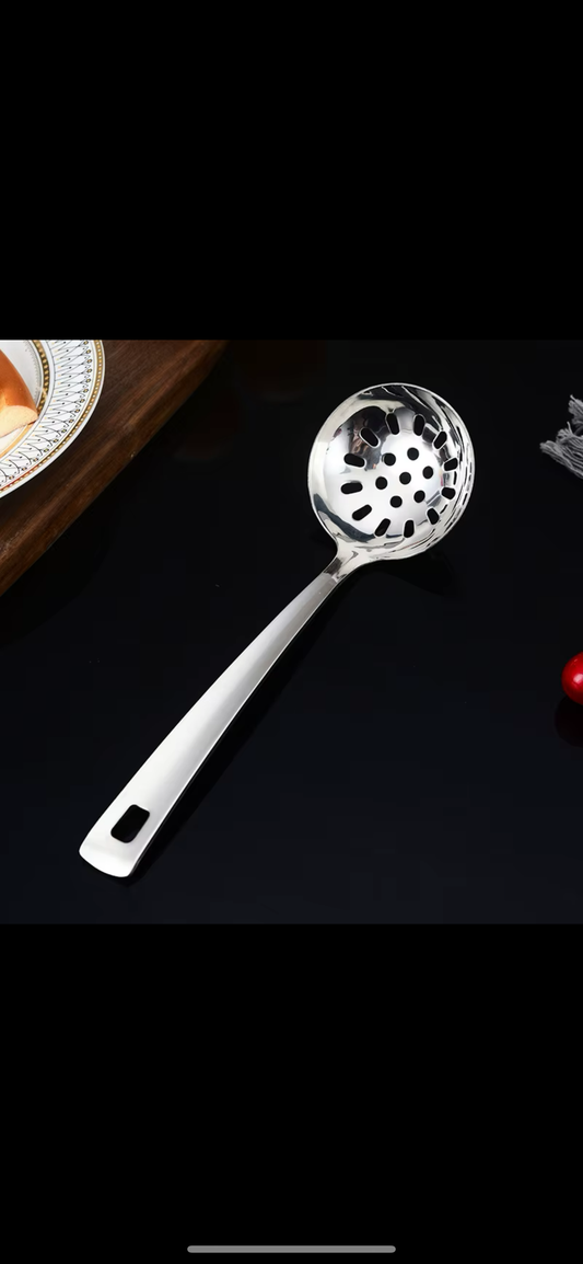Stainless steel slotted ladle