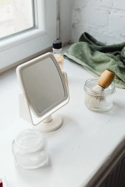 Handheld Desktop Makeup Mirror Double-Sided