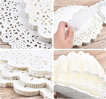 200 pcs Disposable Lace Doilies Paper