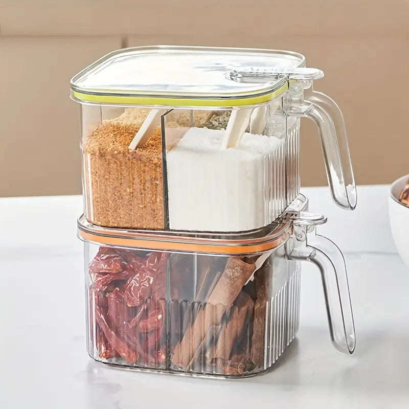 4 Grid Transparent Seasoning Acrylic Box