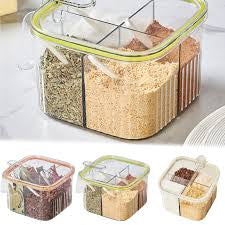 4 Grid Transparent Seasoning Acrylic Box