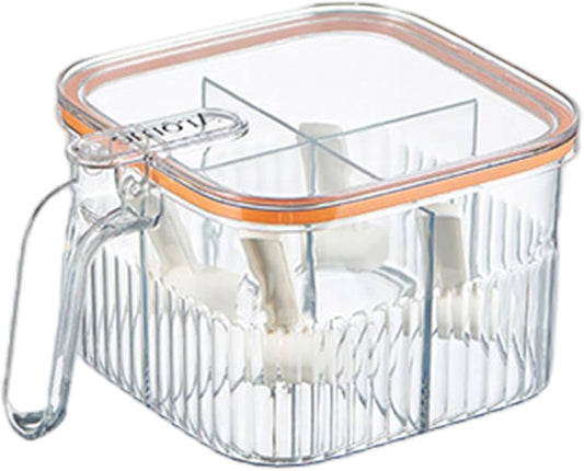 4 Grid Transparent Seasoning Acrylic Box