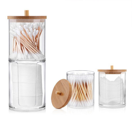 Round Cotton Swabs Holder 2 Pcs