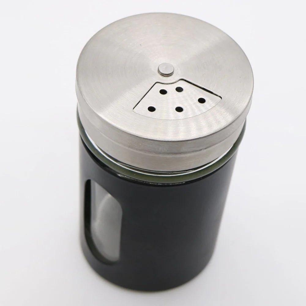 Salt & Pepper Glass Dispenser with stainless steel Lid