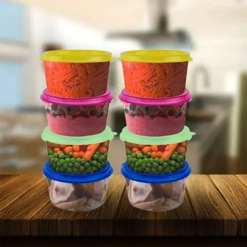 10 Pcs Mini Round Plastic Storage Containers  Set