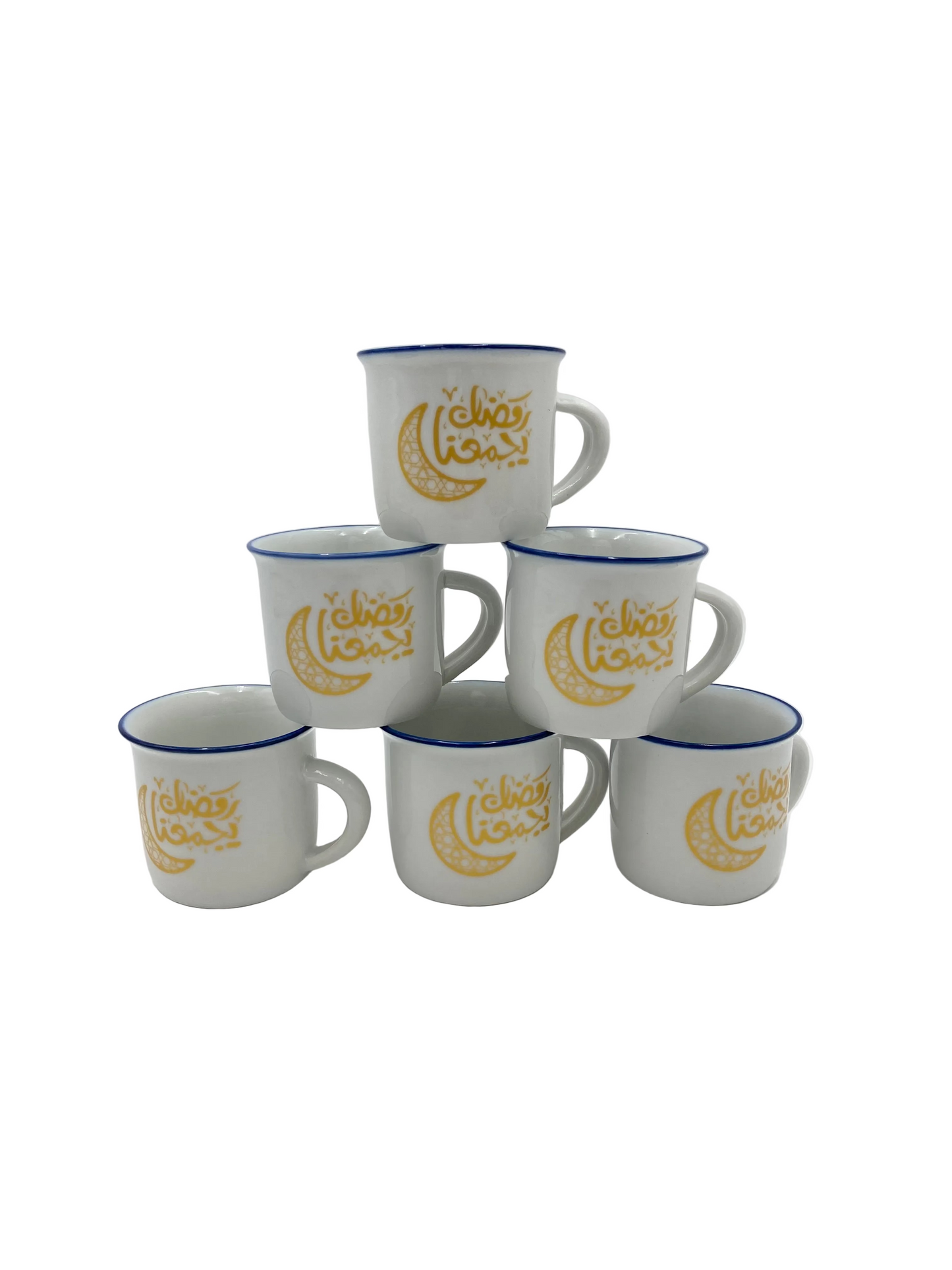 6 Pcs Ceramic Coffee Cups Set