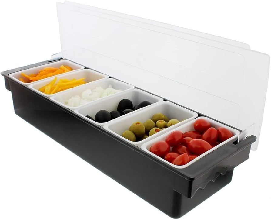 6 Compartments Snack Tray