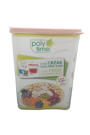 Poly time, 4 L Plastic Storage Box