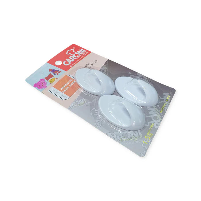 3 pcs Oval Adhesive hooks