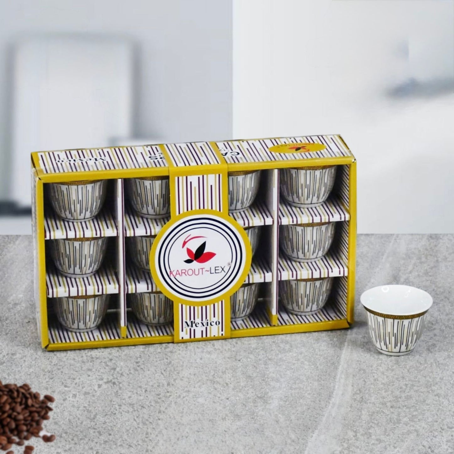 Mexico, 12 Pcs Arabic Coffee Cups Set