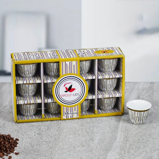 Mexico, 12 Pcs Arabic Coffee Cups Set