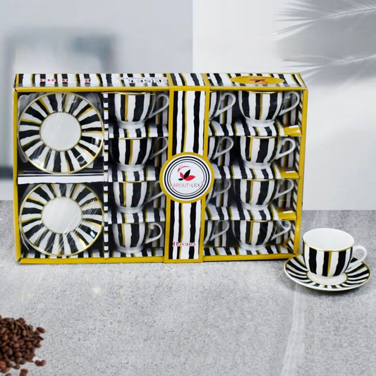 Havana, 24 Pcs Coffee Cups With Saucers Set