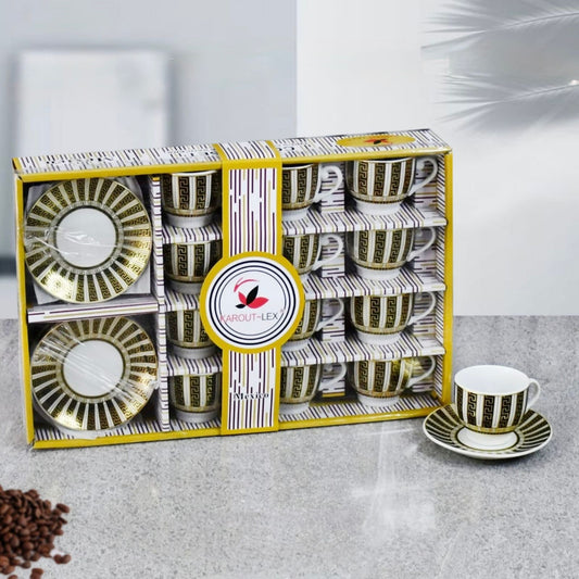 Mexico, 24 Pcs Coffee Cups With Saucers Set