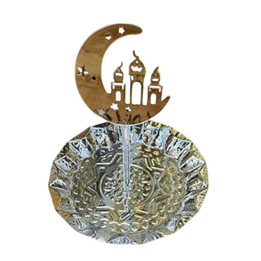 Ramadan Silver Metal Candy Plate