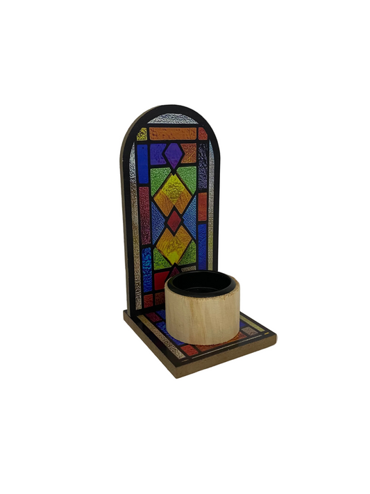 Wood Decorative  Candle Holder