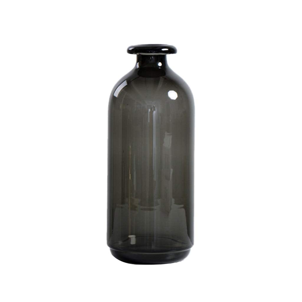 Black Transparent Glass Vase